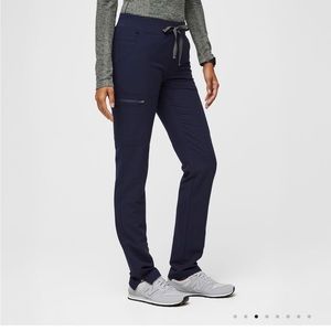 Navy figs Yola scrub pants. XSP